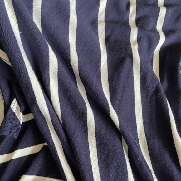 Hi-low strapless dress striped pattern - Picture 2 of 6